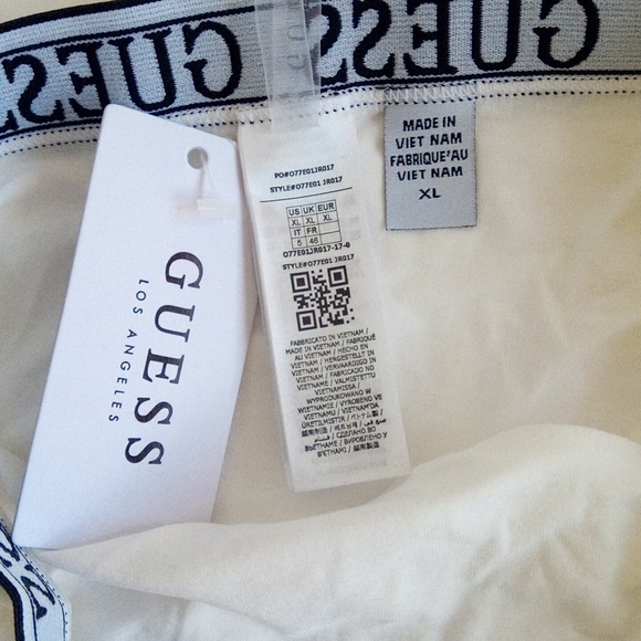 New Guess Optic White & Black Brief Panty US XL - Picture 8 of 16